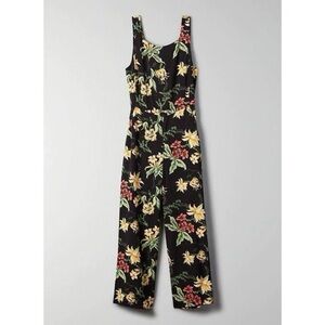 Wilfred Floral Ankle Jumpsuit - Black and Yellow